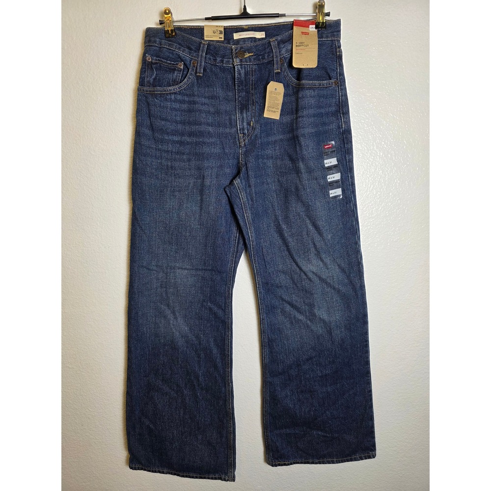 Levis Middy Loose Bootcut Jeans Womens 29x31 Dark Wash Mid Rise Non-Stretch